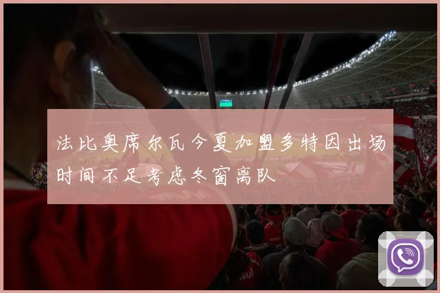 法比奥席尔瓦今夏加盟多特因出场时间不足考虑冬窗离队